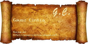 Gausz Cintia névjegykártya